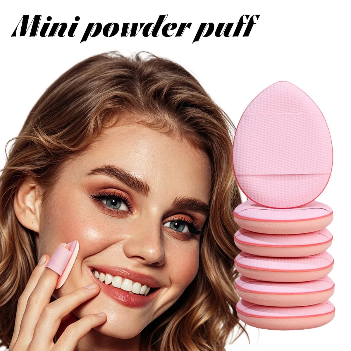 10 pz Spugnette Trucco a Forma di Dito, Mini Spugnette Correttore a Cuscinetto Formato Pollice, Gadget, da Viaggio, Economiche, Essenziali per il Viaggio