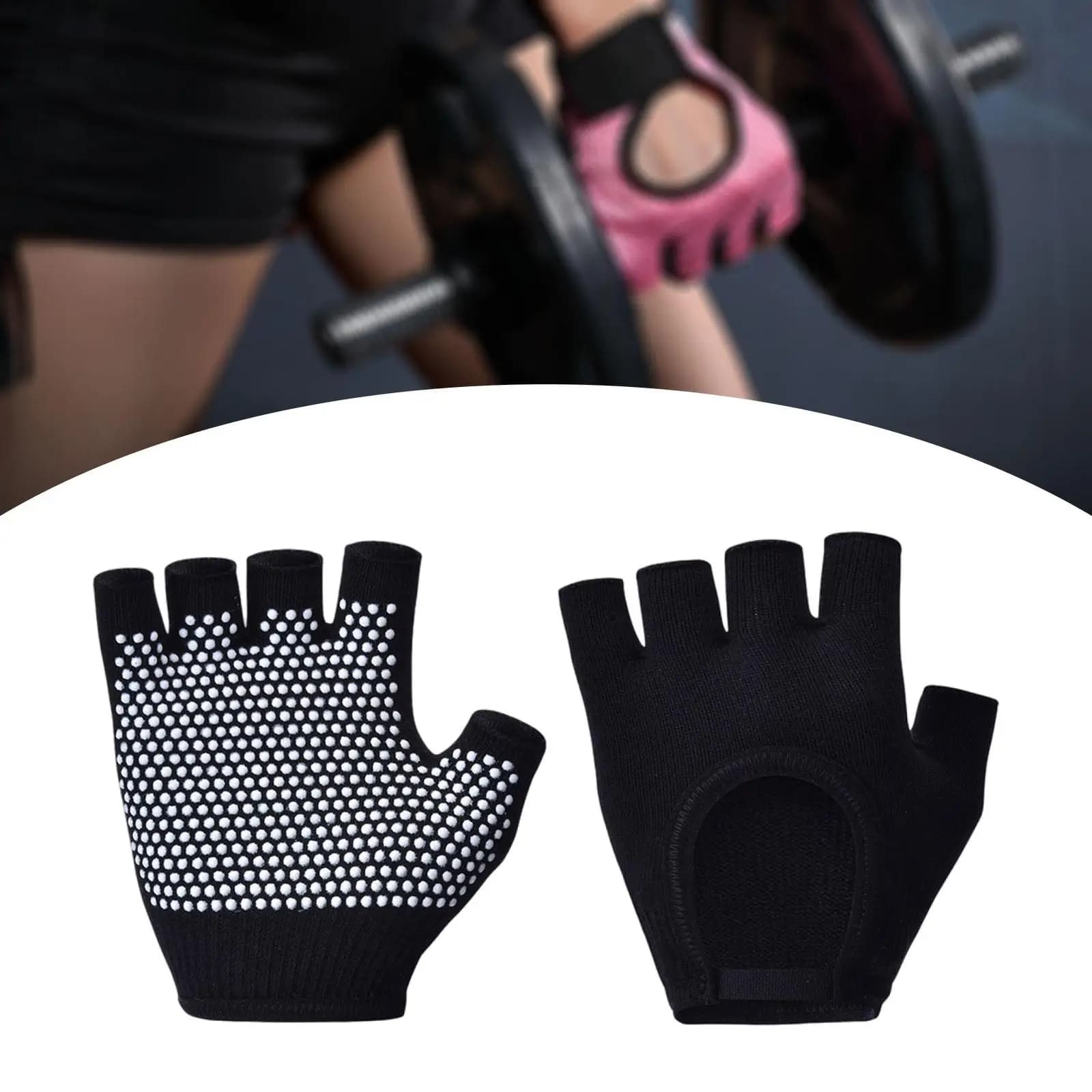 Half Finger Workout Glove Women Yoga Gloves for Weightlifting Driving Sport,Gloves with Grip for Women Gym Exercise Workout