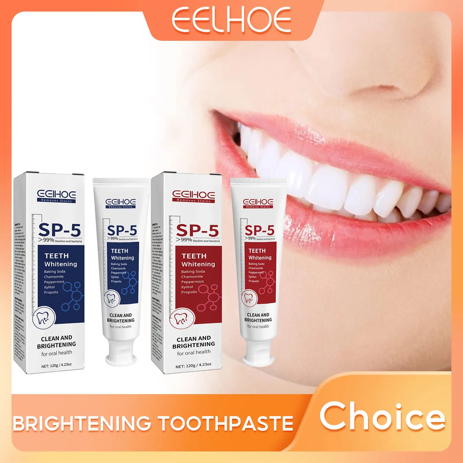 SP-5 toothpaste whitening tooth whitening tooth whitening removal yellow teeth tartar stain protect cleansing fresh oral hygiene breath gums