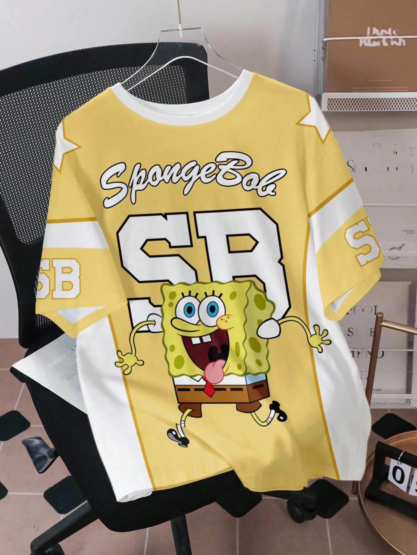 Women's T-Shirt Printed With SpongeBob Pattern Casual Sport T-Shirt Round Neck High Quality Summer Fashion