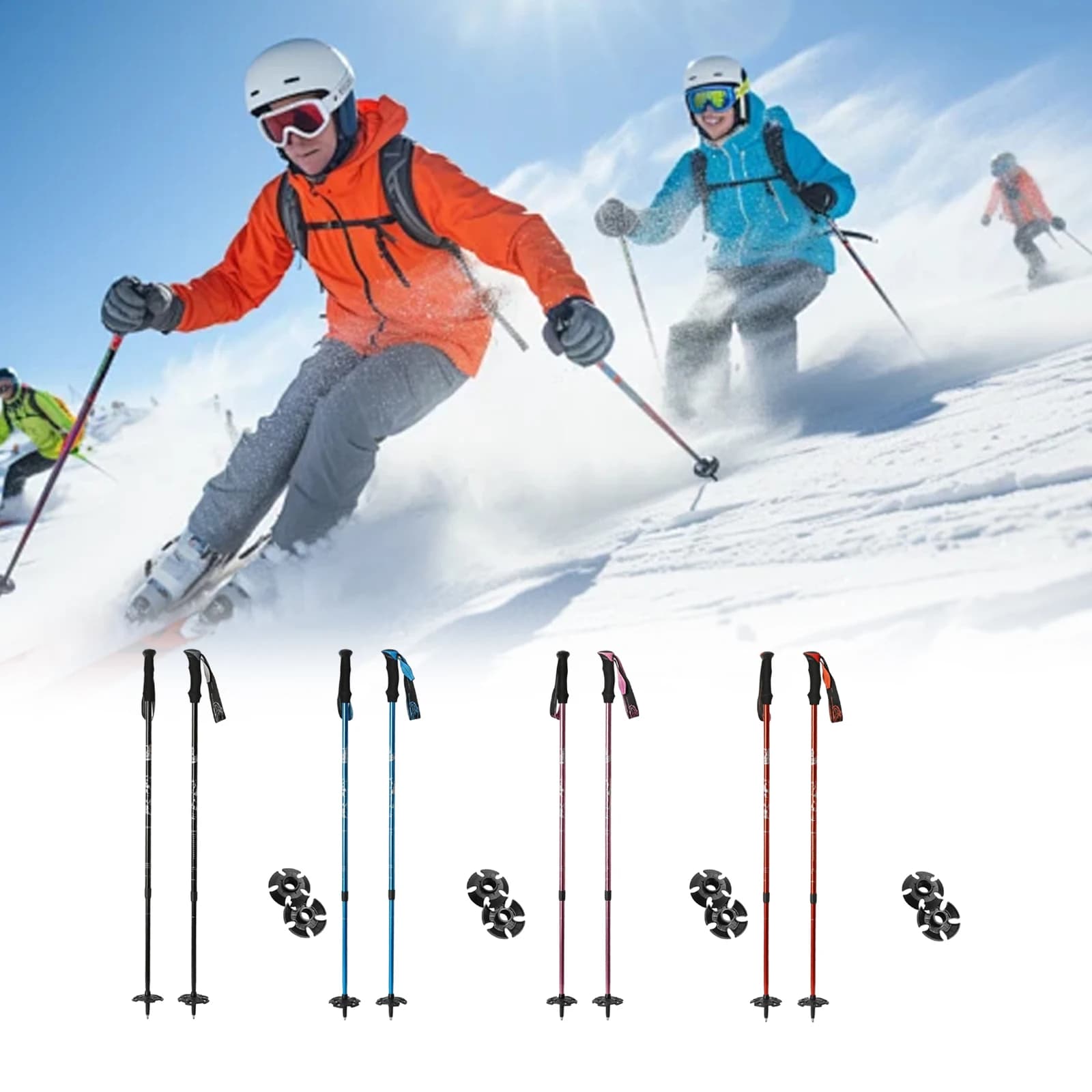 Adjustable hiking poles for ski poles for outdoor adventures Snowboard hiking support Robust walking poles for mountains