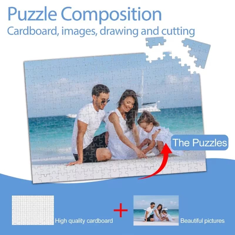 Puzzle fotografico personalizzato personalizzato Personalizza "Cartone/legno 35//120/500/1000 pezzi Puzzle per adulti Giocattoli per bambini"
