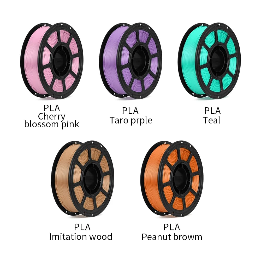 Confezione da 5 filamenti per stampante 3D PLA, 1 kg/rotolo, 1,75 mm, stampa facile, compatibile con il 99% delle stampanti 3D, utilizzabile per stampare ornamenti fai-da-te