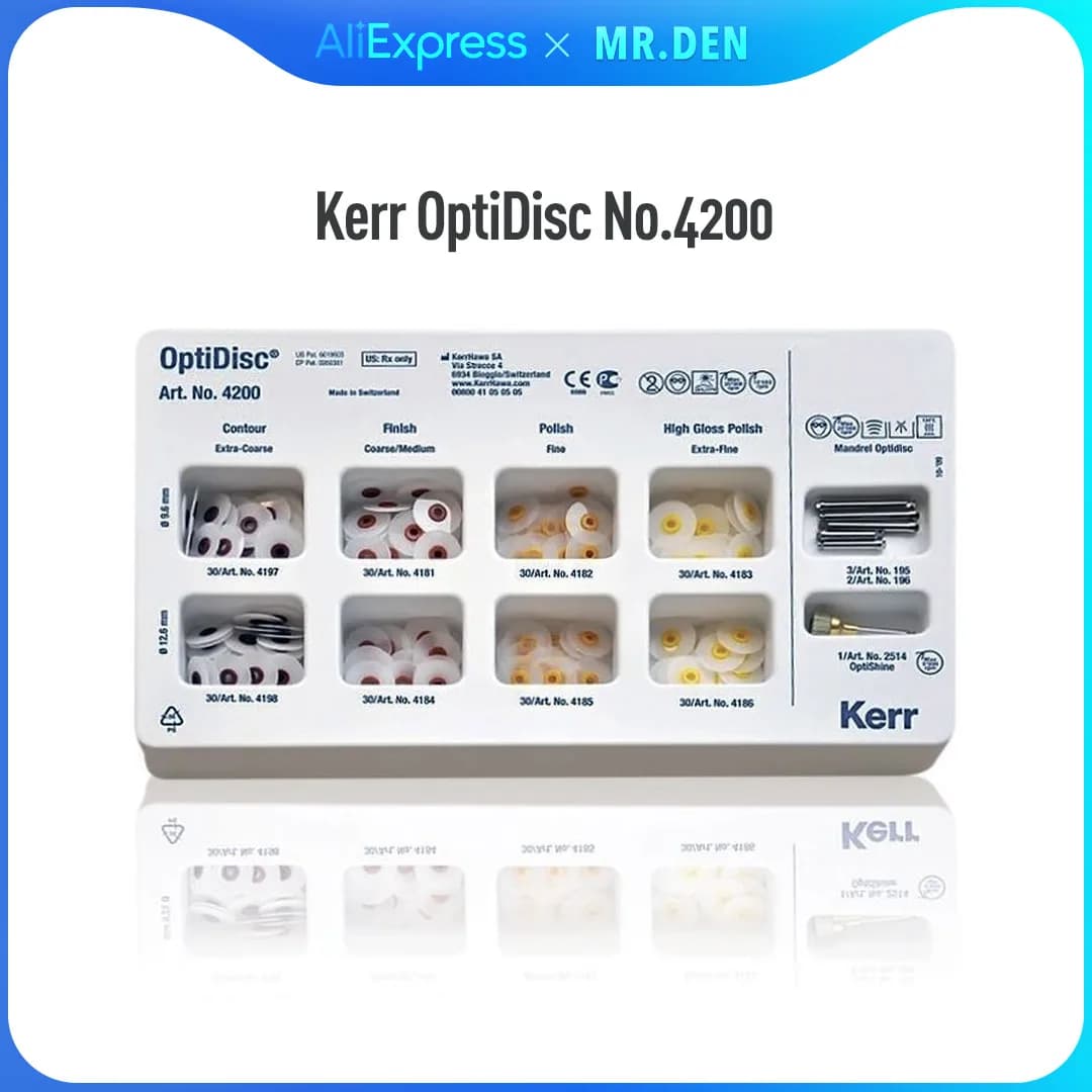 Kerr Optidisc 4200 4188 General Assorted Kit Finishing and Polishing Kerr Restoratives Grinding and Polishing Tools