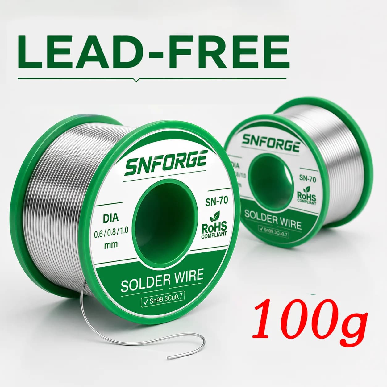 Lead-Free 99.3% Tin Sn99.3Cu0.7 Soldering Tin Wire Welding Wires Melt Rosin Core Solder Roll No-clean Flux For Electronic Repair
