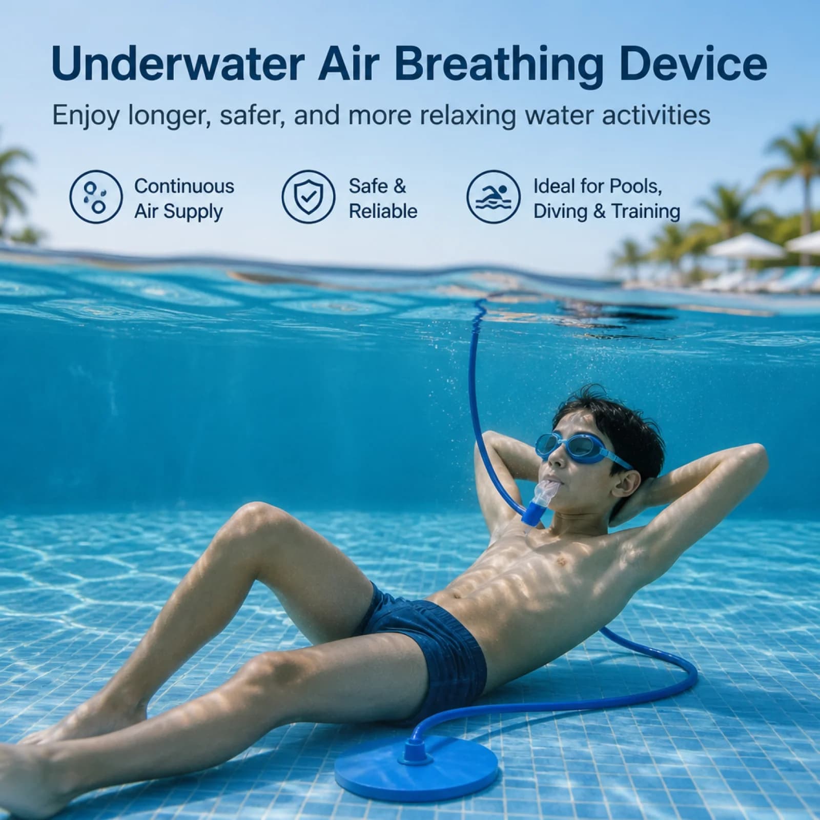 Flexible Diving Snorkel Soft Mouthpiece Underwater Accessories Breathing Tube for Swimming Professional Diving