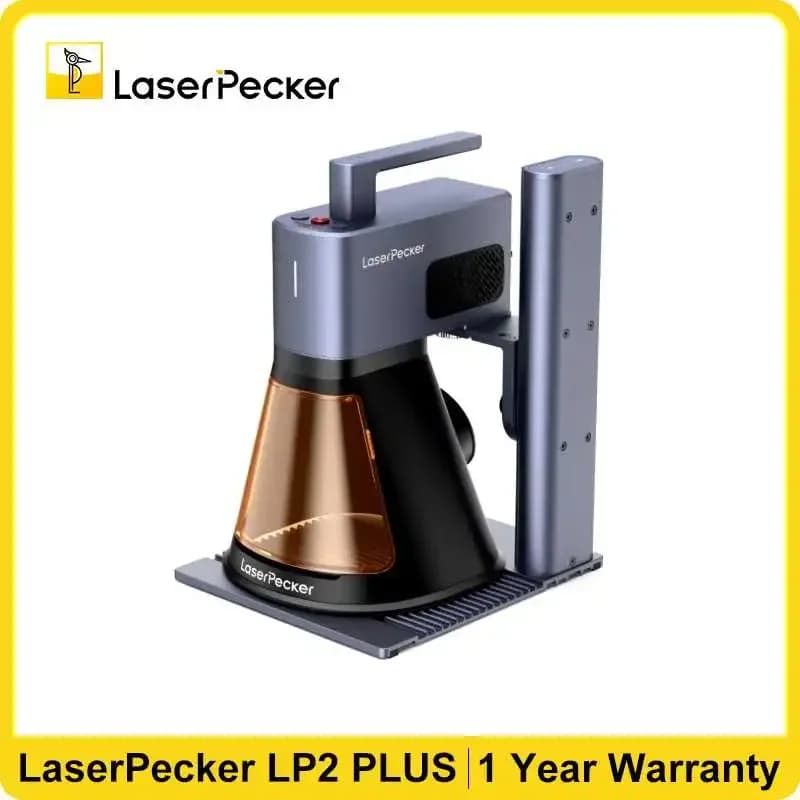 LaserPecker LP2 Plus Macchina Laser a Diodi 10W, Dispositivo Portatile Intelligente per Incisione e Taglio 2K su Legno, Pelle, Carta, Plastica