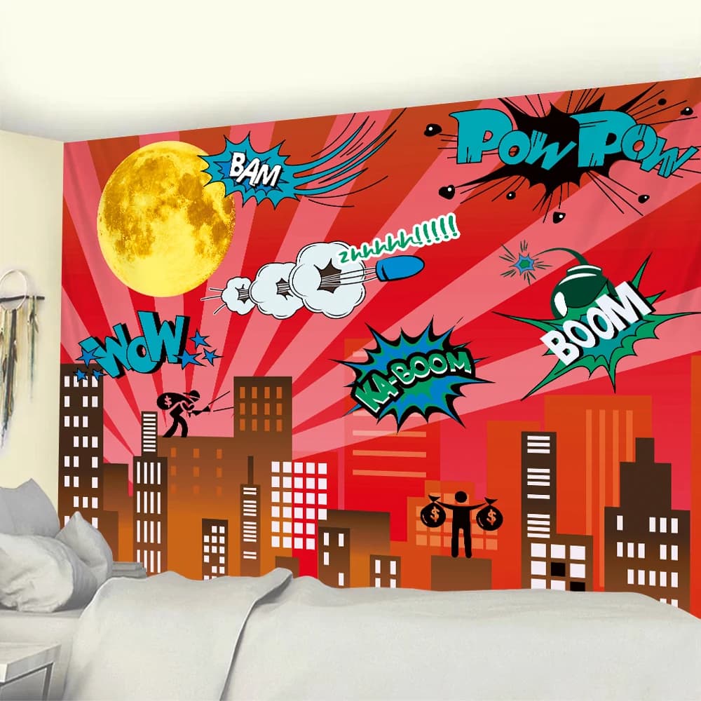 Scene psychedelic decorations for the house tapestry hippie mandala hanging wall boho yoga mat cute room wall decoration tile sea