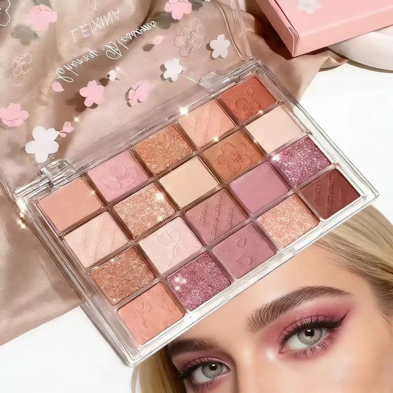 Palettes of shades of 20 colors, multiple shades naked and brown, pigmented, long-lasting, smear-proof, to create breathtaking eyes effects