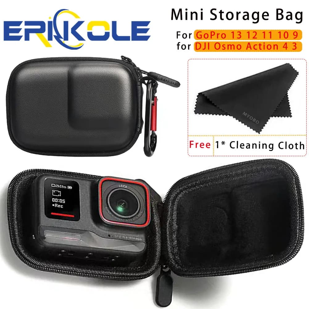 Case for GoPro 13 12 11 10 9 DJI Osmo Action 5 4 3 Mini Bag Box Sport Camera Waterproof Protective Case Accessories