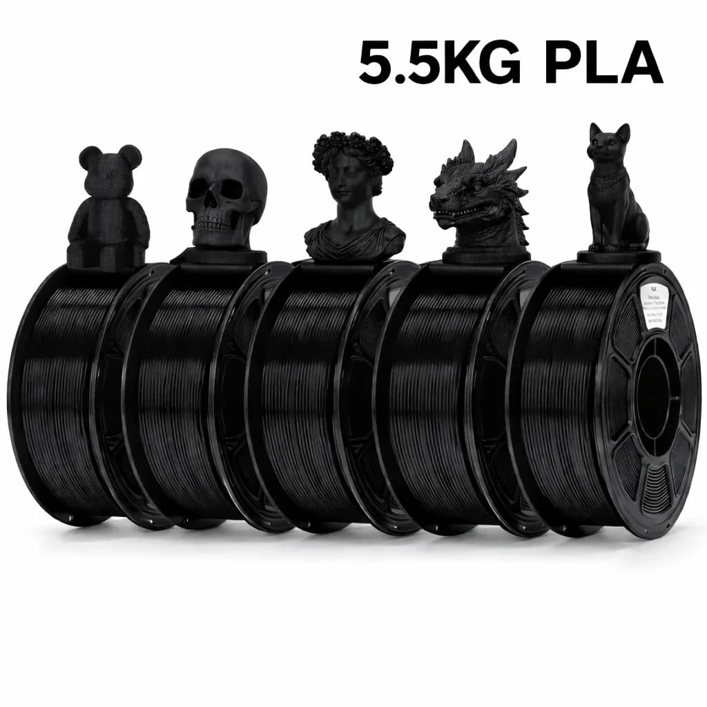 PLA Filament Standard 5.5 kg, 1.75 mm, Plastic Material for 3D Printers, 0.02 mm accuracy, Compatible with the Most FDM Printers