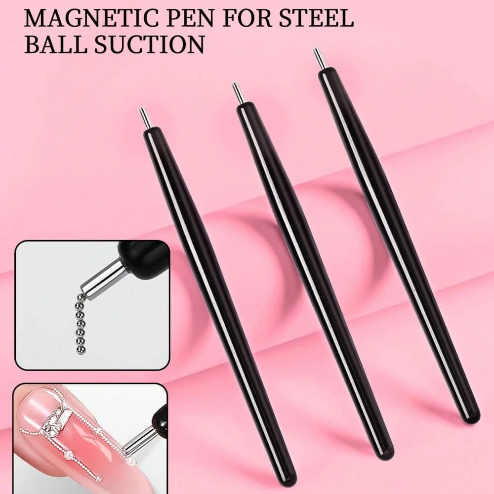 Klimonla 1pc Nuova penna magnetica per nail art - Forte strumento adesivo magnetico per gel occhi di gatto e smalto per unghie
