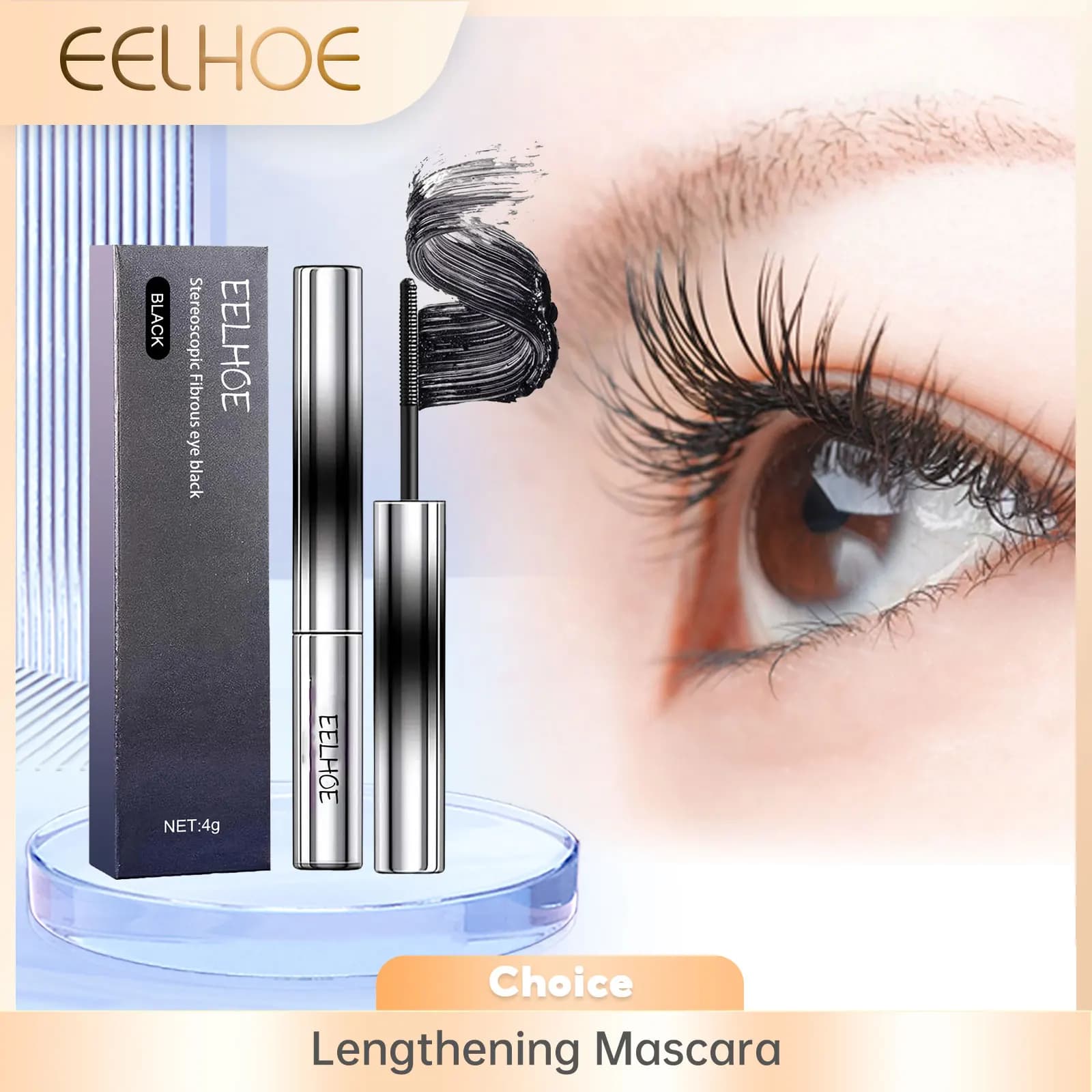 Ribbed Mascara Enduring Styling Durable Extension Eyelash Extension Natural Volume Eyelash Inspection Silk Fiber Waterproof 4g
