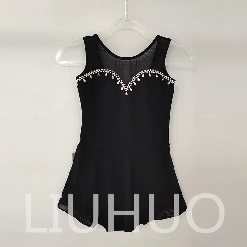LIUHUO Pattinaggio di Figura sul Ghiaccio Vestito Ragazze Donne Adolescenti Elastico Spandex Concorso All'ingrosso BD8137