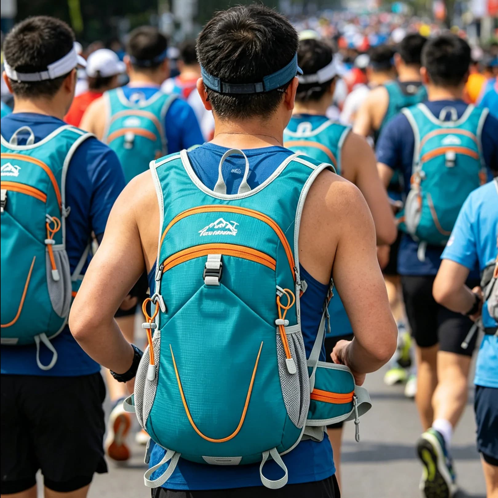 Unisex Light Backpack for Marathon, Breathable Hydrating Bag for Open Race, Jogging, Hiking, Cycling and Sport