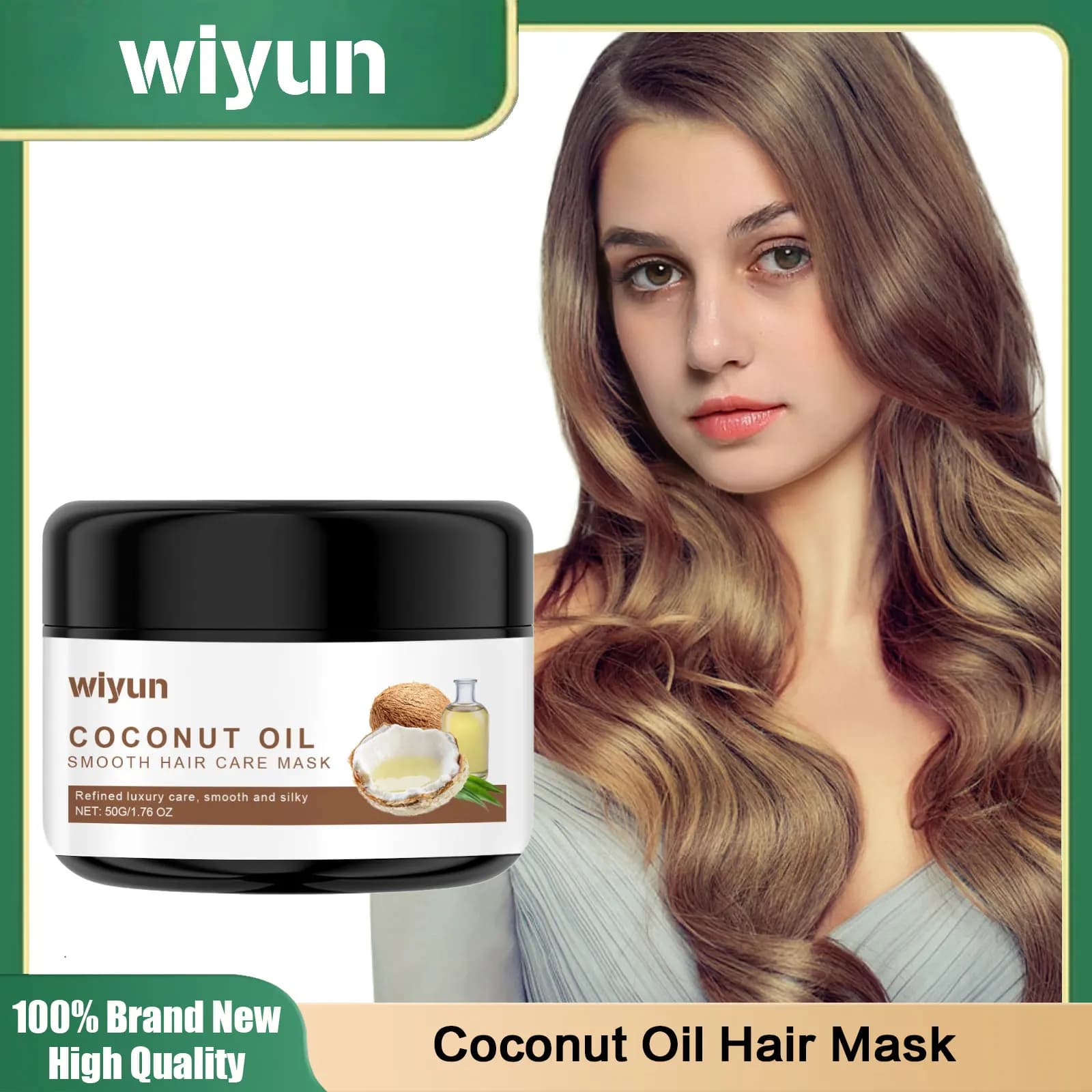 Maschera per capelli all'olio di cocco riparazione secca danneggiata lisciante crespo Curling raddrizzamento morbido lucido nutriente maschera per il trattamento della cheratina dei capelli