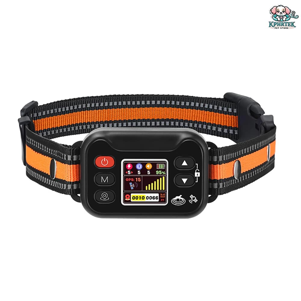 Per 1 collare di addestramento per cani GPS intelligente per cani – Sistema di controllo dell'abbaio e recinzione elettronica wireless con display LCD, impermeabile IPX6