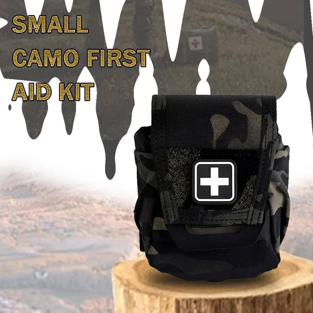 MOLLE Custodia medica a estrazione rapida Marsupio multifunzionale per esterni Fodera separata Kit di sopravvivenza portatile Kit di addestramento mimetico
