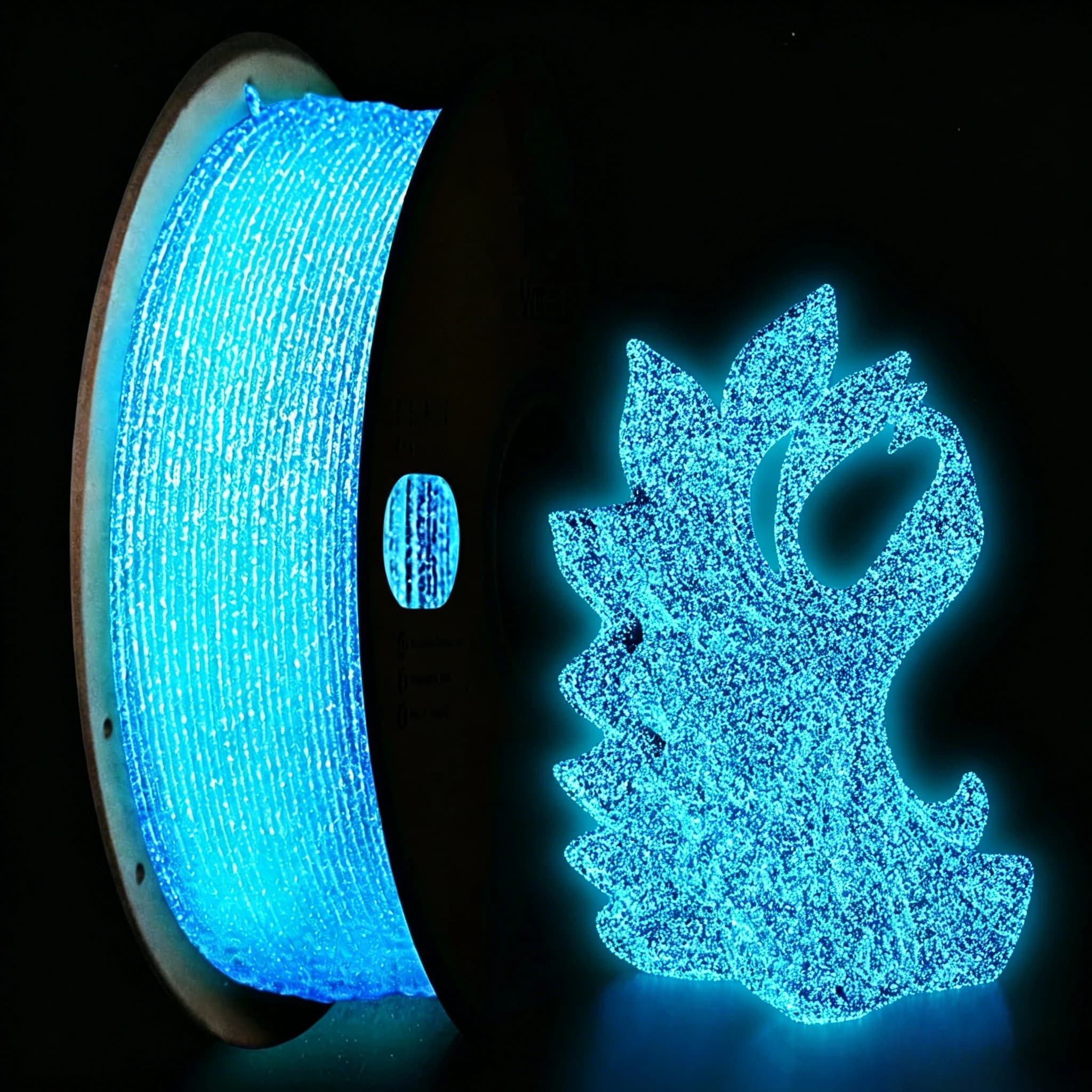 Filamento PLA per Stampante 3D Stelle Luminose 1.75mm, Design Cielo Stellato, Fluorescente al Buio, per Stampa 3D Creativa Fai-da-Te
