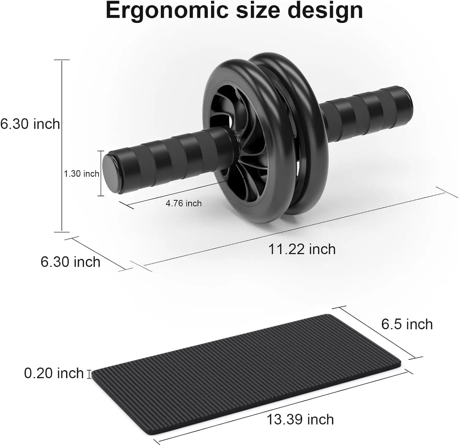 Abdominal Wheel, Ab Roller for Abdominal Exercise Machine, Abs Workout Equipment, Core Strengthening Trainer Fitness Belly Training, Entrainement maison equipement. accessories gym stuff
