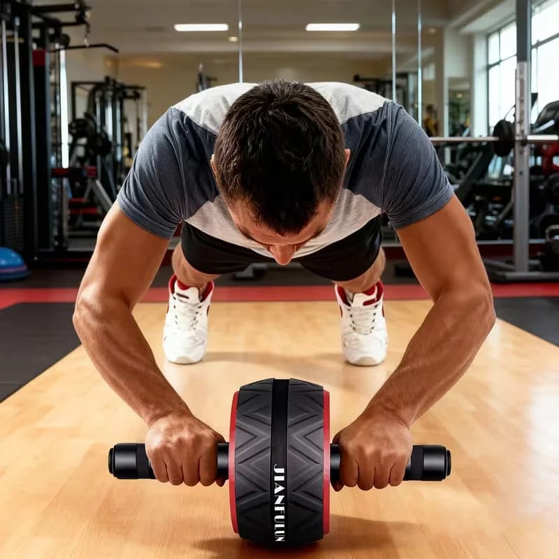 Ab Roller Wheel For Abs Core Workout Non-Slip Home Gym Fitness Equipment Men Women Abdominal Training Durable Design Compact Fitness Gift for ，