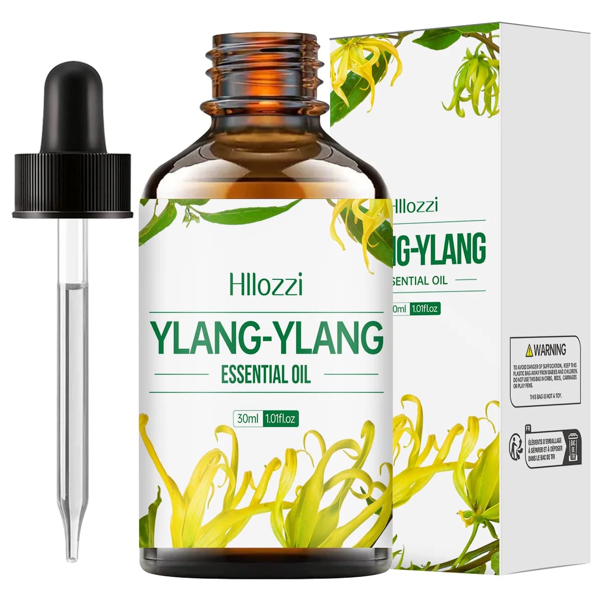 30 ml/60 ml/100 ml Olio essenziale di Ylang-Ylang per la cura della pelle Olio essenziale di estratto vegetale per la cura del corpo