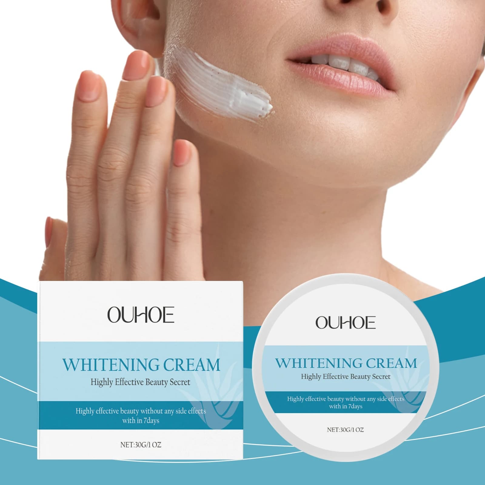 Ouhoe 30g Crema Notte Idratante Ammorbidire La Pelle Nutrire Schiarente Viso Diminuisce la Melanina Incandescente Viso Riparazione Crema Notte