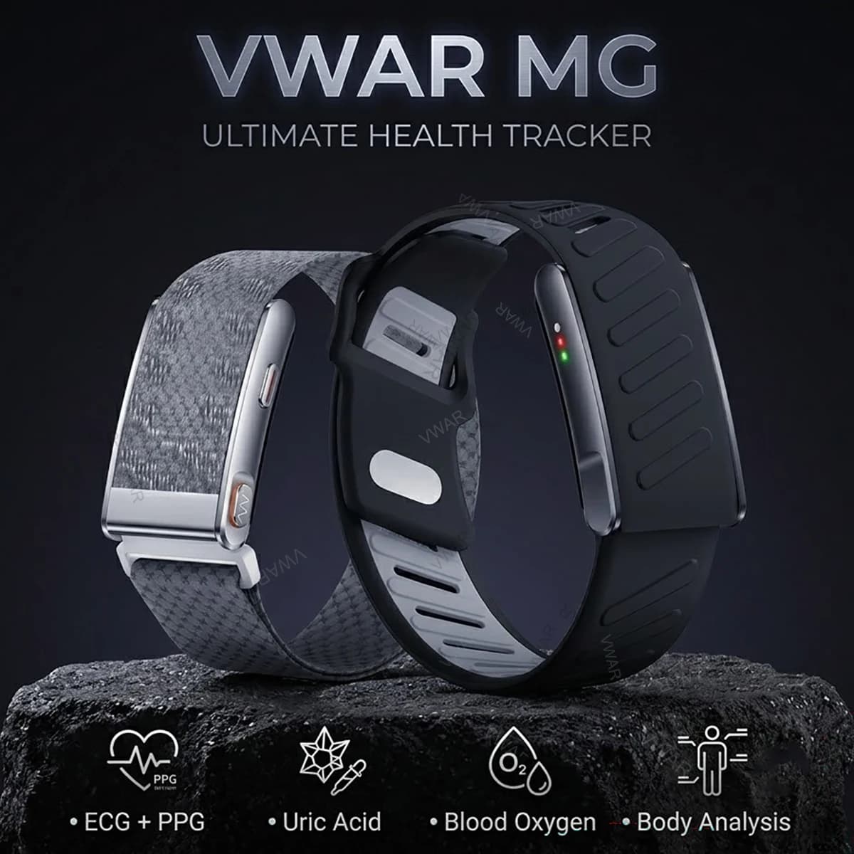 VWAR MG Screenless Fitness Tracker ECG+PPG Healthy Diagnose Smart Band Men Blood Pressure Lipid Uric Acid Women's Smartwatch