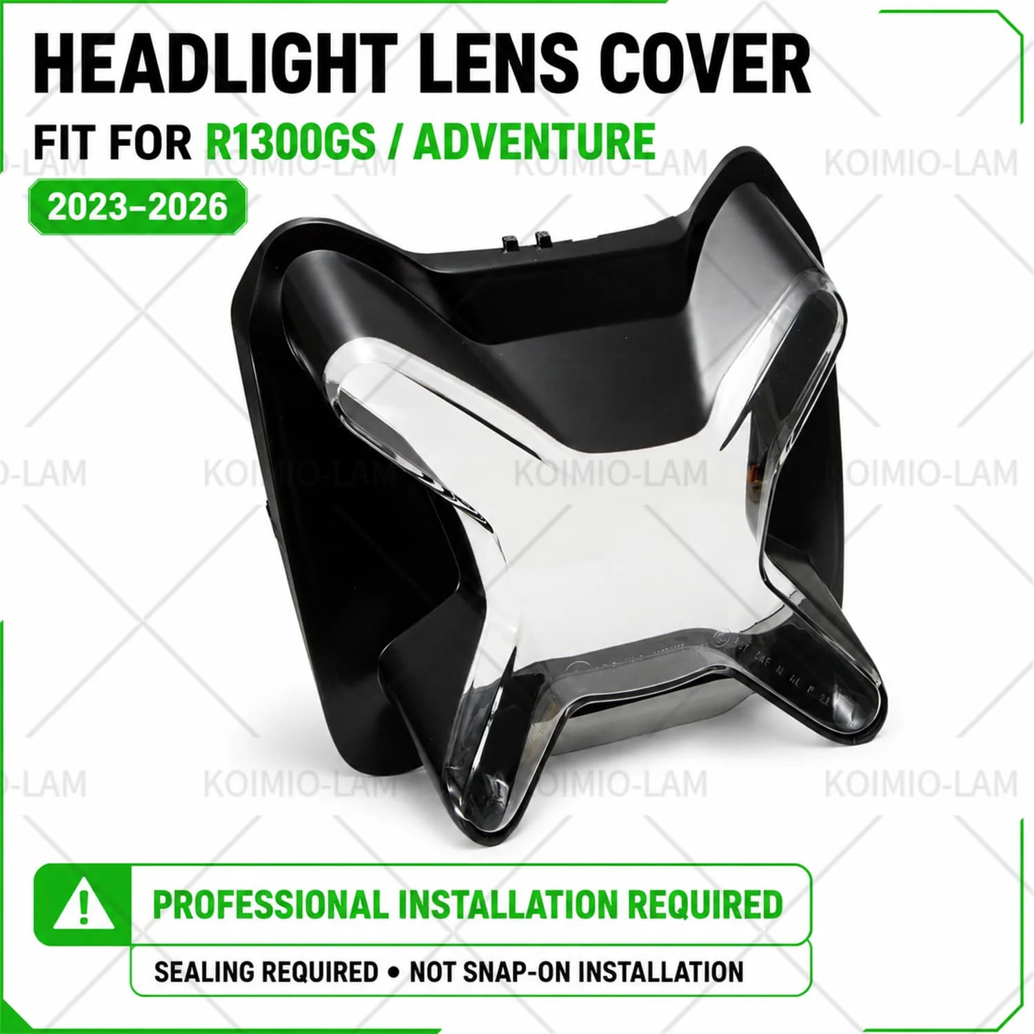 Misura per BMW R1300GS / Adventure 2023 - 2026 R 1300 GS Faro Copertura alloggiamento in vetro