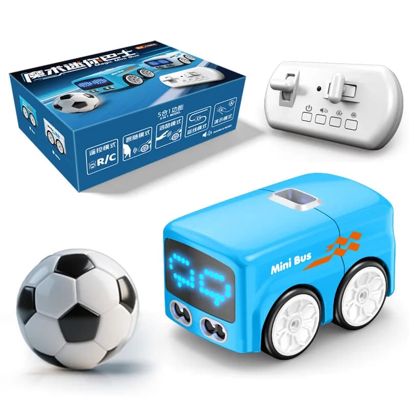 Mini bus per auto RC con controllo intelligente dei gesti con monitoraggio automatico della linea di volo da calcio Giocattolo robot per evitare ostacoli per giochi da tavolo per bambini