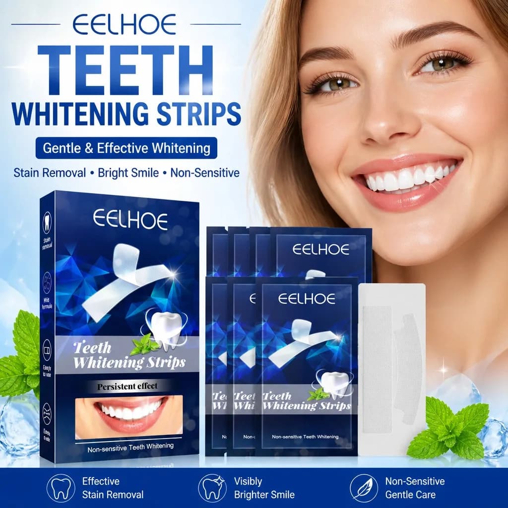 Strisce Sbiancanti per Denti 7 Paia, Gel Sbiancante, Rimozione Macchie, Igiene Orale, Strumenti per Sbiancamento Dentale