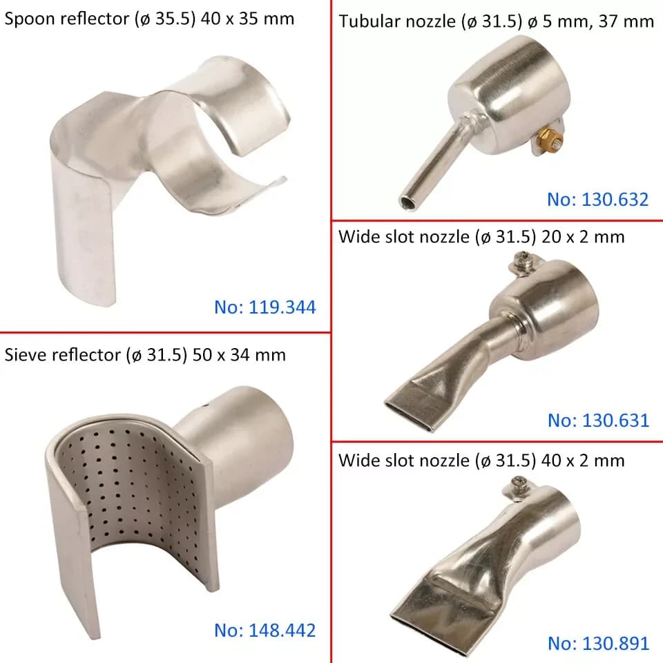 Weldy Riflettore Ugello 31.5mm/35.5mm per HT1600 Saldatore Pistola di Calore Torcia di Saldatura Pistola Strumento