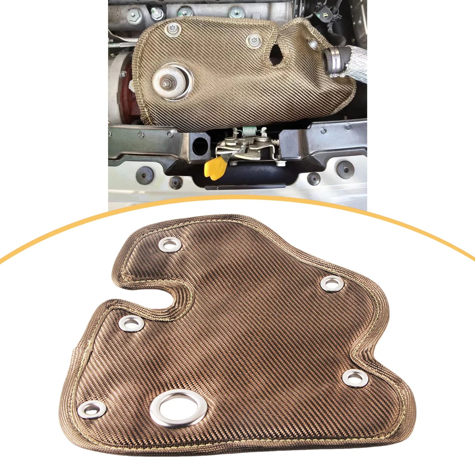 Coperta Termica per Turbocompressore, Sostituzione Premium Portatile di Facile Installazione per Turbo Garrett 1446 Abarth 500 595 Turismo