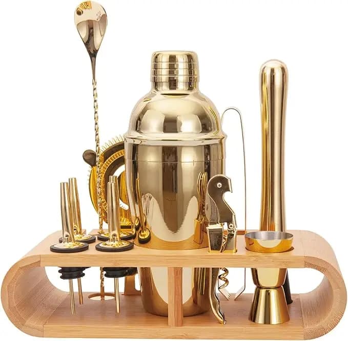 12 pezzi-set shaker per cocktail kit da bar in acciaio inossidabile set da bar per cocktail da 18,6 once kit per la preparazione di bevande per mix di cocktail bar professionale