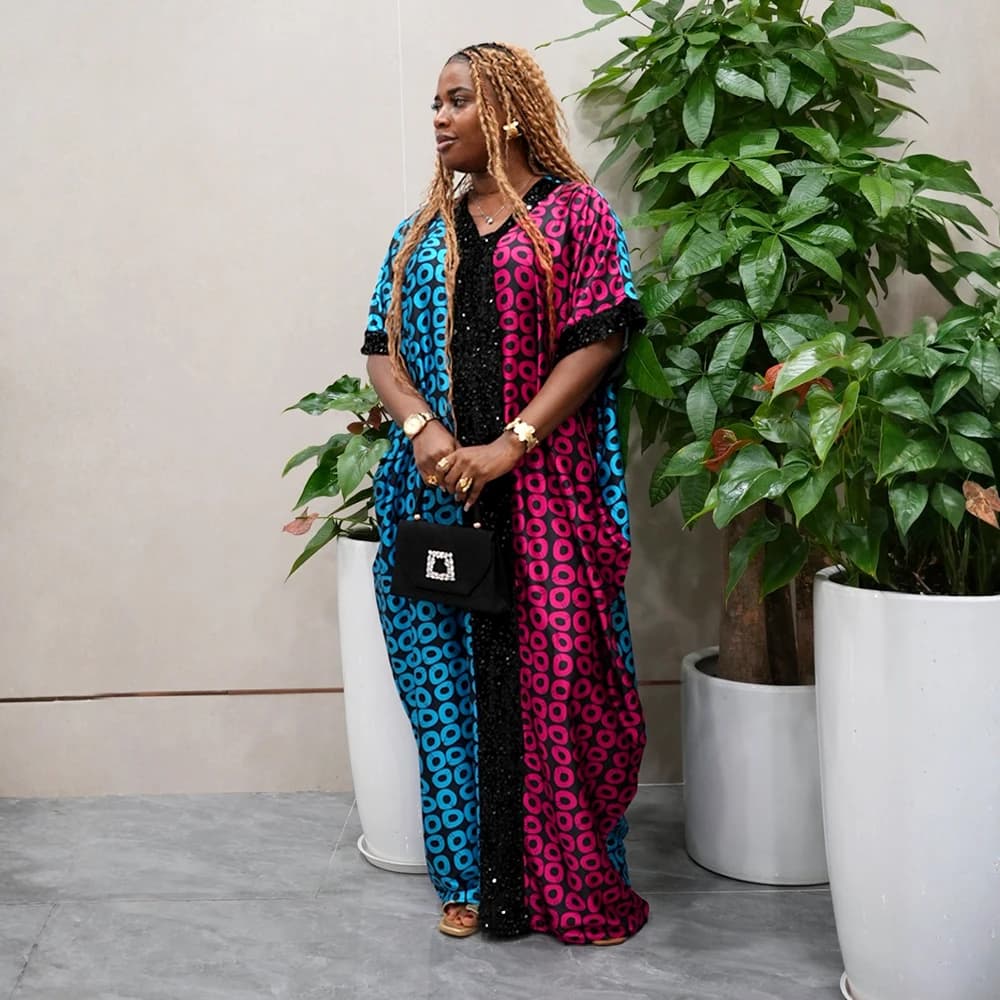 Abiti Africani in Saldo 2026: Abiti Tradizionali Boubou Dashiki per Donna, Vestito Turco Estivo, Robe Africaine