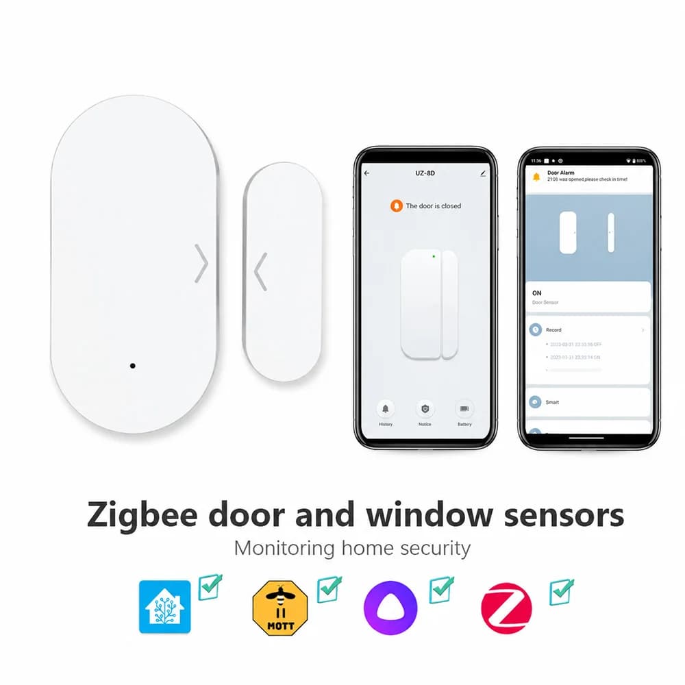 Zigbee 3.0 Door Window Sensor Magnetic Contact Smart Home Security Smart Life App Home Assistant ZHA Zigbee2MQTT Alexa Yandex