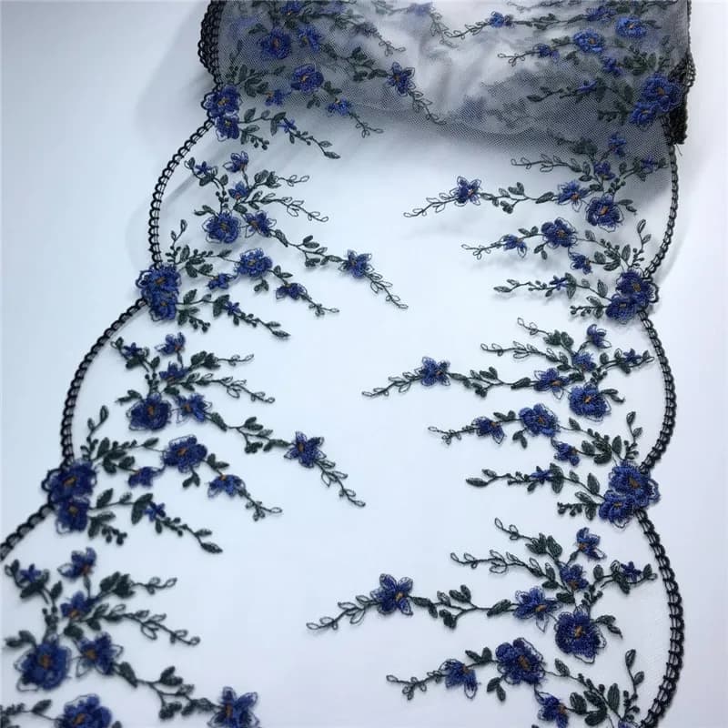 Bilaterale ricamato Tulle pizzo Trim abito fai da te cucito artigianato maglia morbida ricamo pizzo per Lingerie ago accessori da lavoro