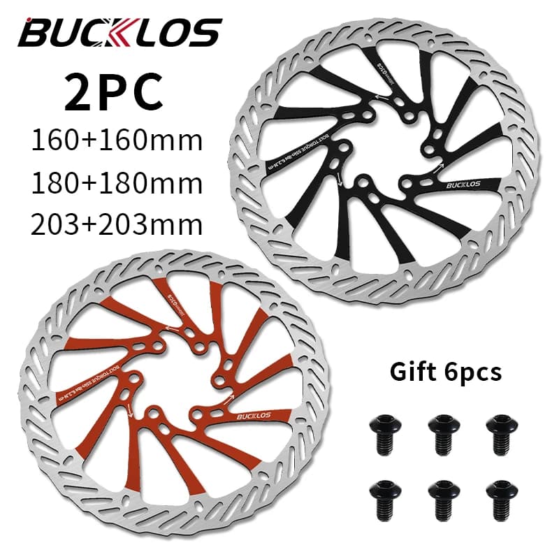2PC BUCKLOS Disco Freno Bicicletta 160MM 180MM 203MM Bici Freno A Disco Idraulico Rotore G3 AM BMX MTB Rotore per SHIMANO SRAM