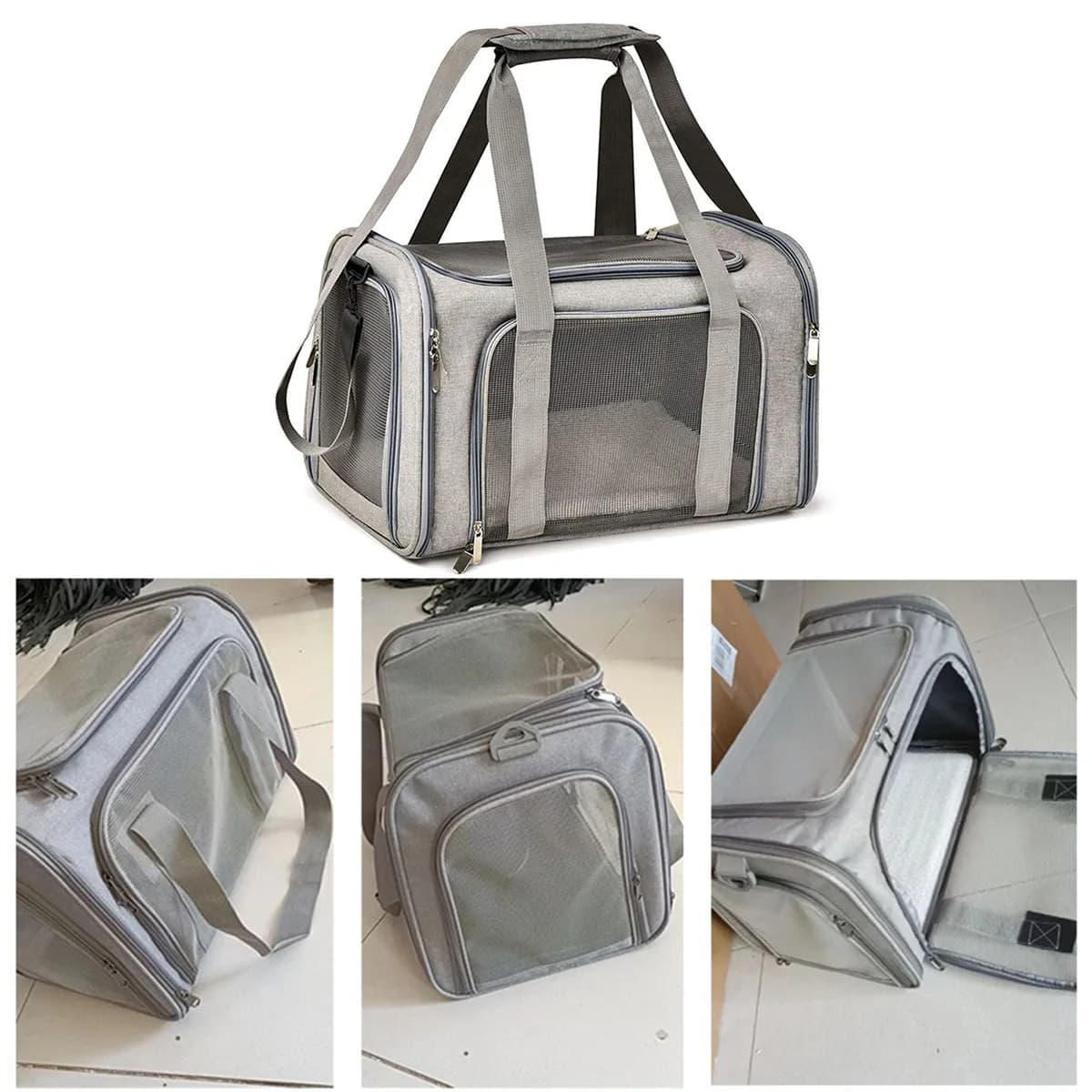 Dog Carrier Bag Soft Side Backpack Cat Pet Carriers Dog Travel Bags Airline Transport For Small Dogs Cats Outgoing