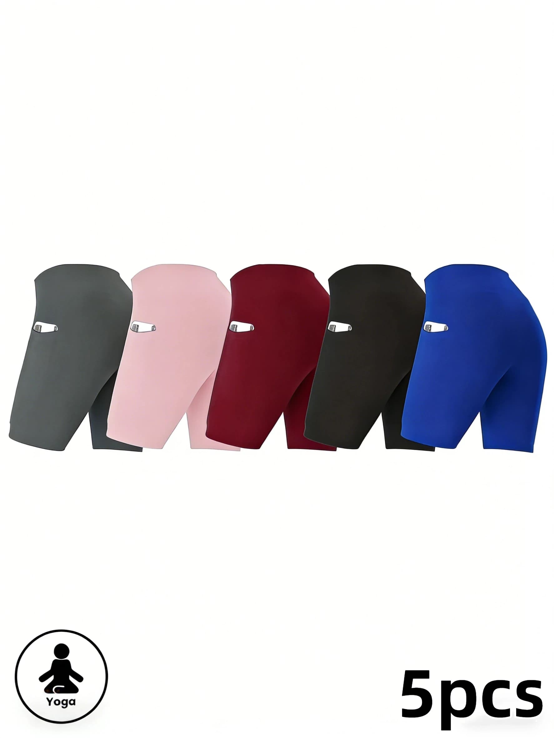 Pantaloncini da donna a vita alta modellanti e contenitivi per spinning, yoga e allenamento fitness