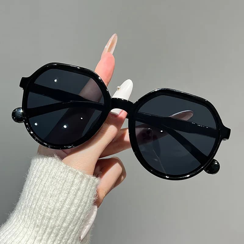 Occhiali da Sole Vintage da Donna, Montatura Grande di Forma Irregolare, Occhiali alla Moda, Protezione UV400