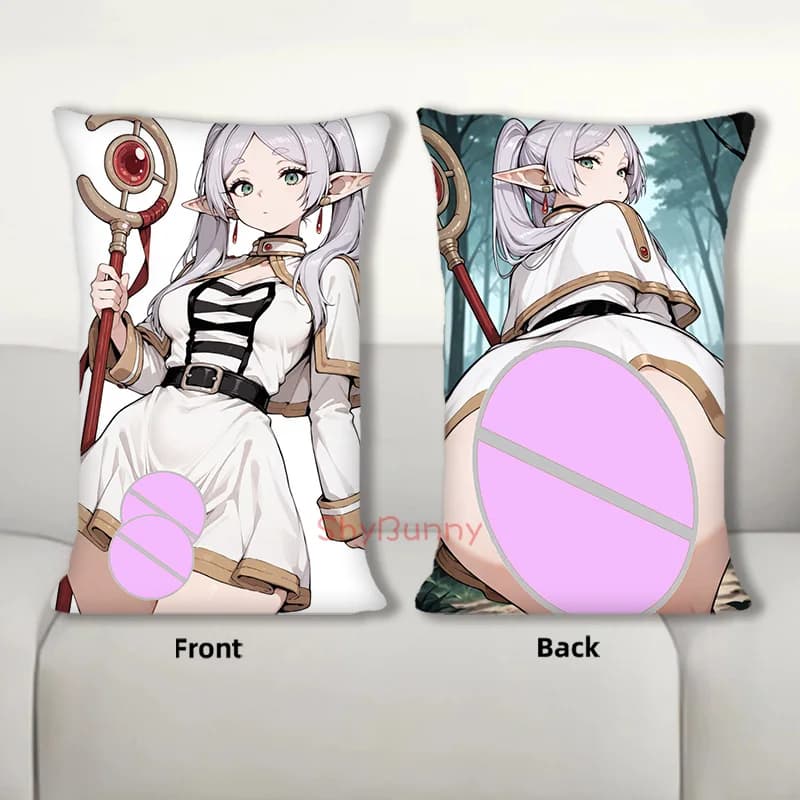 Dakimakura Anime Frieren Futa Federa per cuscino per il corpo Cuscino per divano Stampa fronte-retro Federa per cuscino 40X60 cm