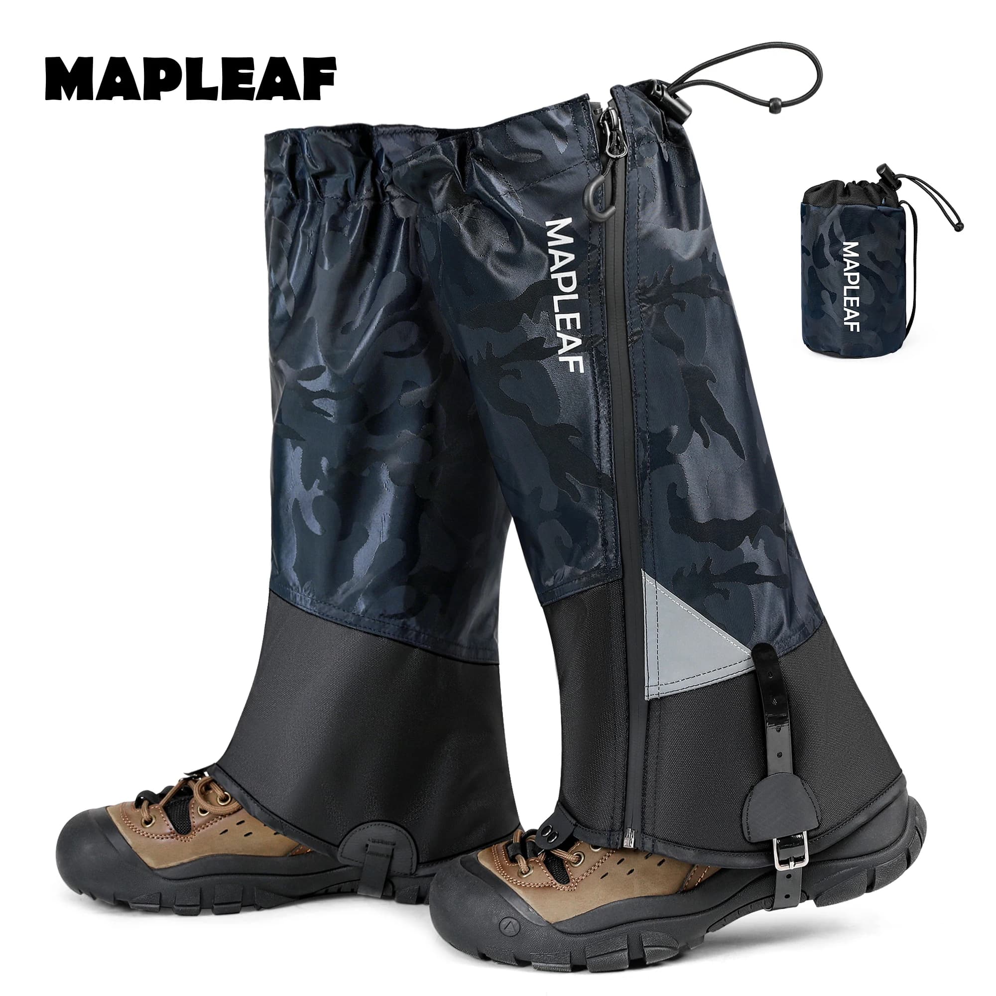 Ghette Impermeabili MAPLEAF per Trekking, Protezioni Leggere per Gambe, Ghette per Caccia, Pesca, Escursionismo e Montagna