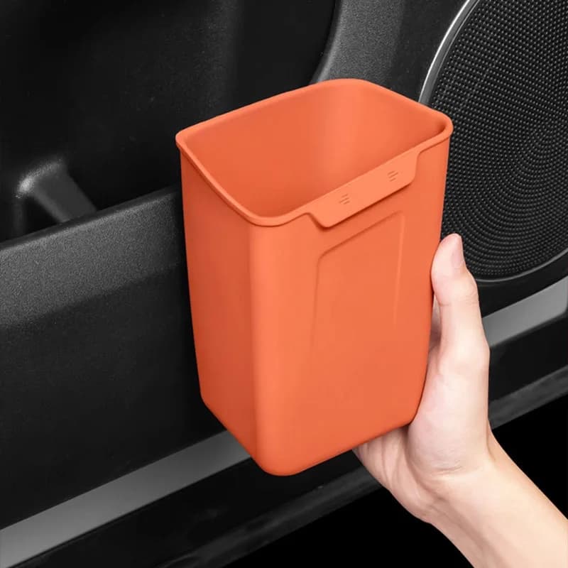 Mini Pattumiera Universale per Auto, Contenitore Impermeabile in Silicone per Portiera, Organizer Interno per Auto