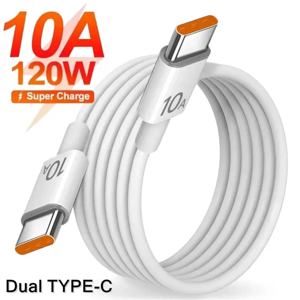 Cavo da 10A 120W da tipo C a tipo C Caricatore di ricarica super veloce Cavo dati USB C Cavo dati per trasferimento dati ad alta velocità Cavo di ricarica rapida