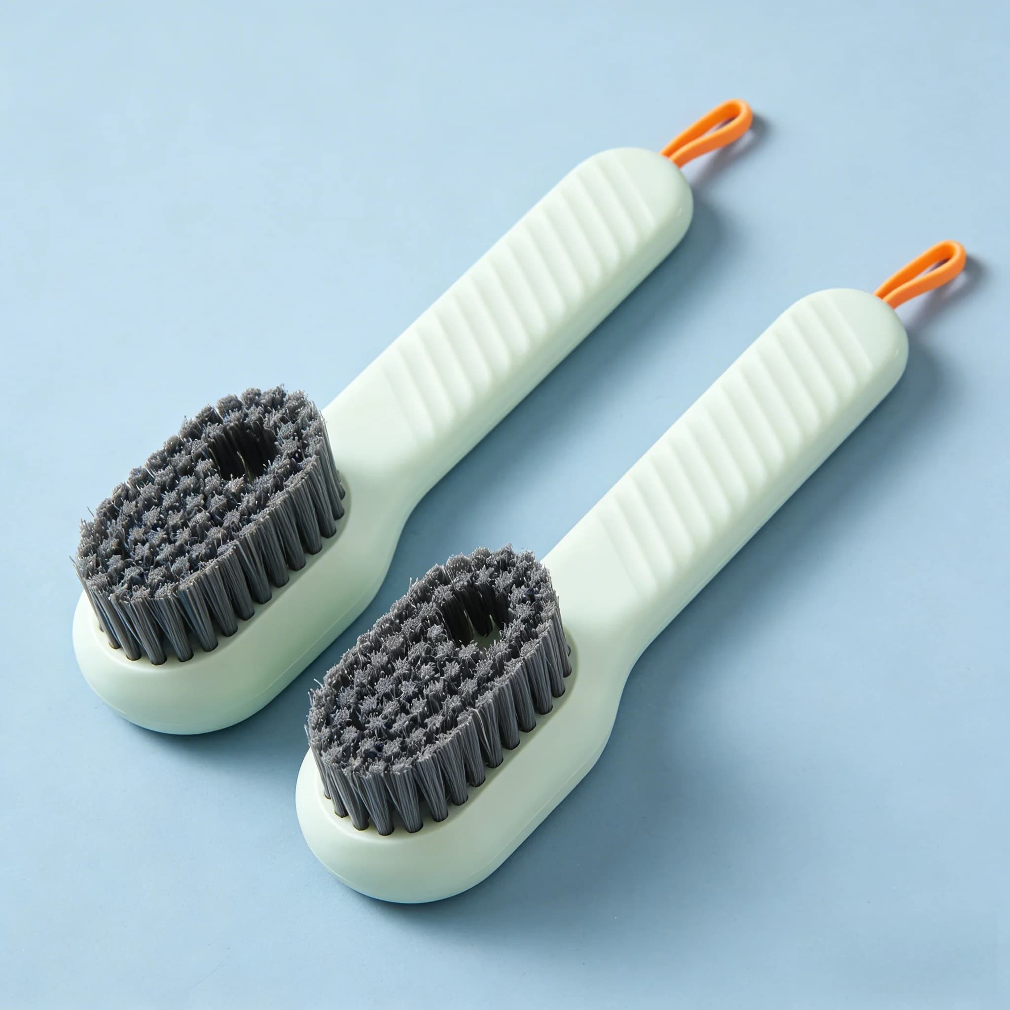 Set di spazzole per scarpe verde a setole morbide, 2 pezzi – Pulizia delicata per pelle, camoscio e calzature delicate