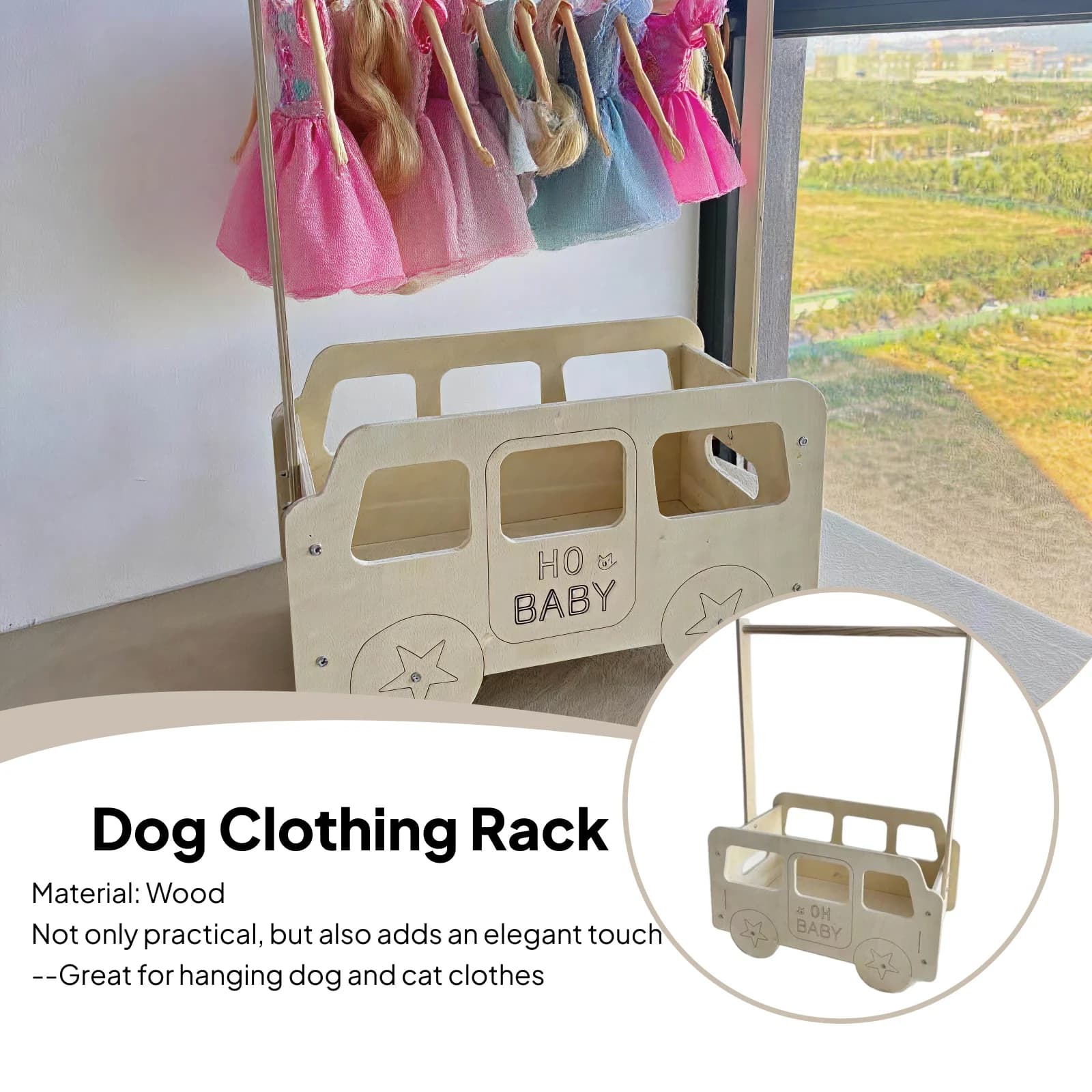 Appendiabiti per animali domestici Cestino per baby shower semplice in legno multifunzionale Appendiabiti per animali domestici Guardaroba per cani per scarpe da soggiorno Cappelli da ingresso