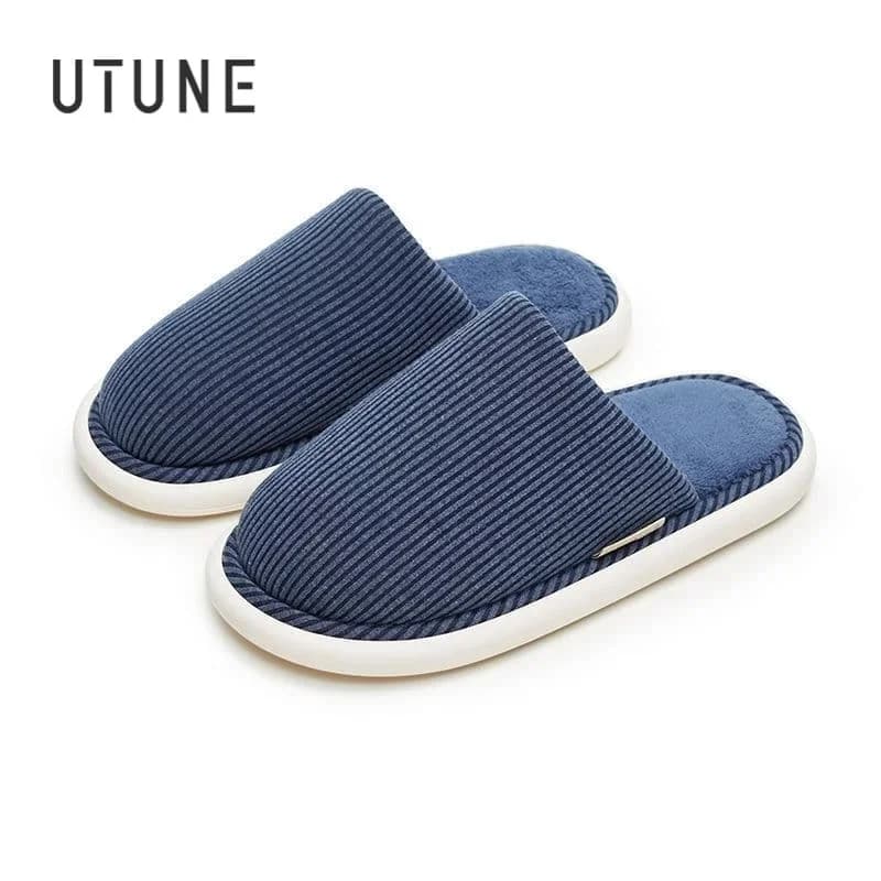 UTUNE pantofole da interno da donna invernali calde semplici scarpe da casa da uomo in peluche antiscivolo appartamenti muti autunnali comode scivoli da casa per coppie
