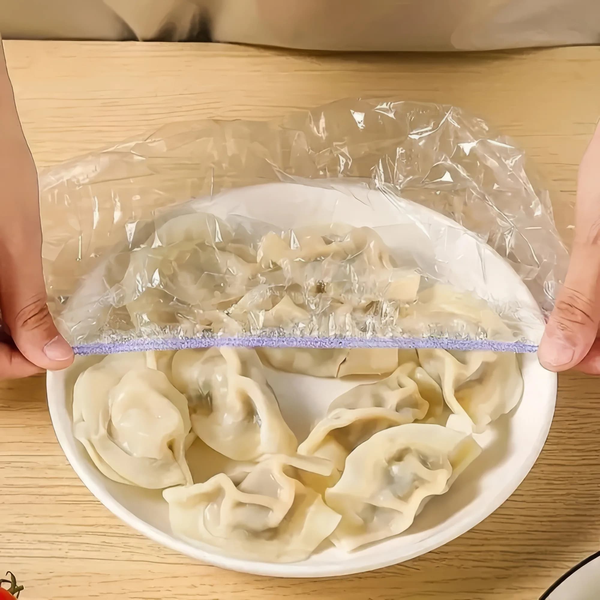 100 sacchetti di plastica, antipolvere, riutilizzabili, adatti per cucine, ristoranti, picnic all'aperto, pane, snack e dessert