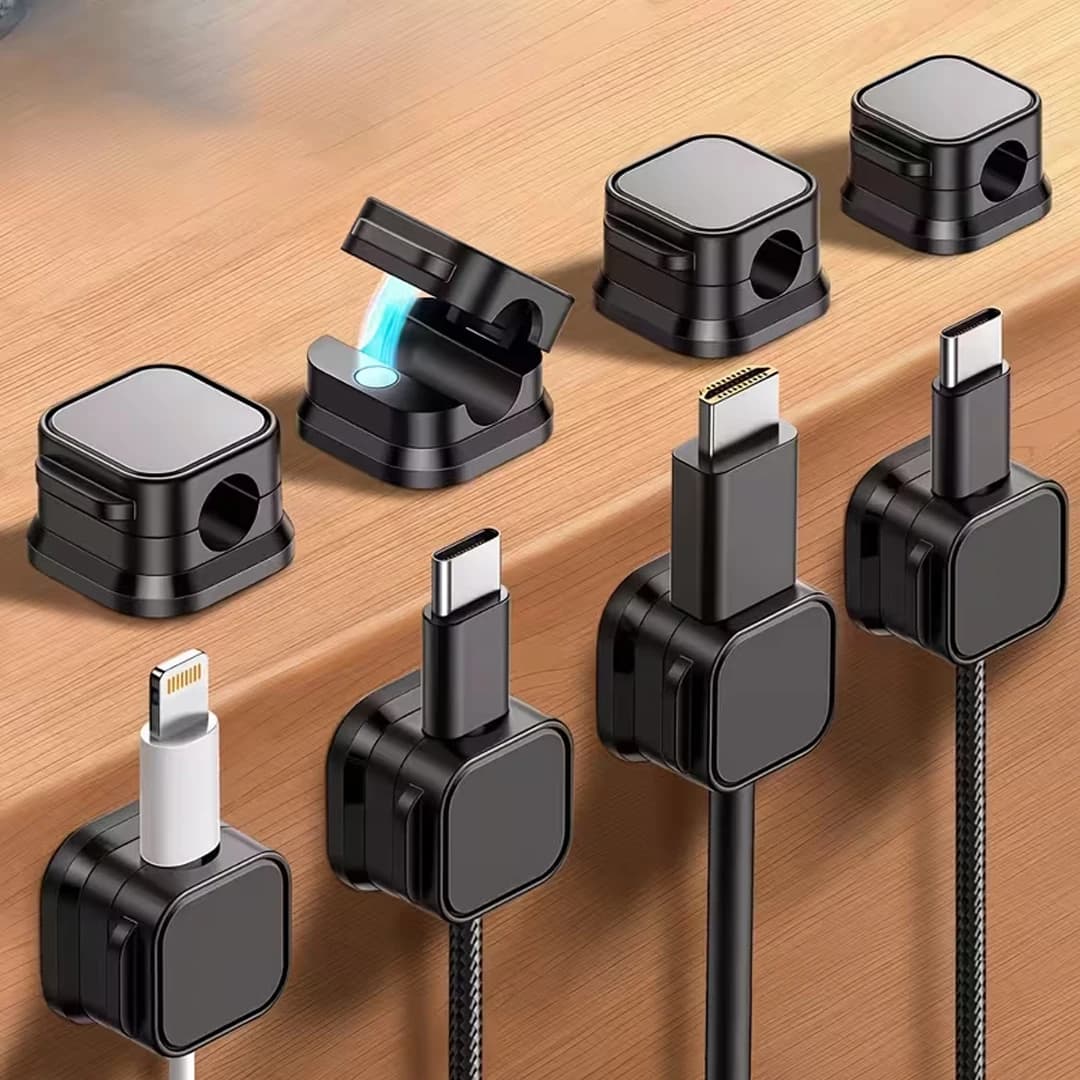 Clip Organizzatori per Cavi, Senza Foratura, Supporti per Cavi, Clip Autoadesive per Cavi di Rete, Clip per Cablaggio